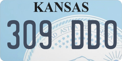 KS license plate 309DDO