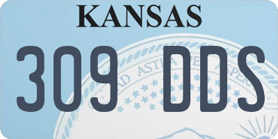 KS license plate 309DDS