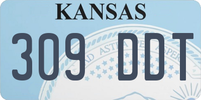 KS license plate 309DDT