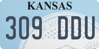 KS license plate 309DDU