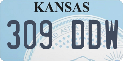 KS license plate 309DDW