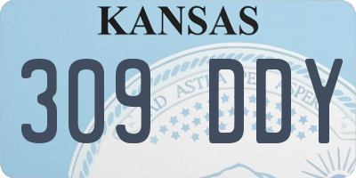 KS license plate 309DDY