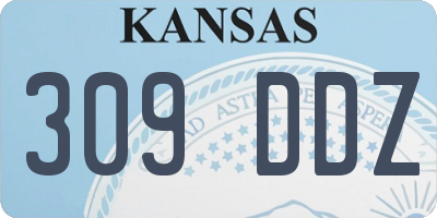 KS license plate 309DDZ