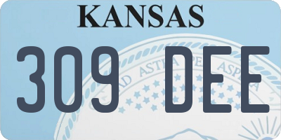 KS license plate 309DEE