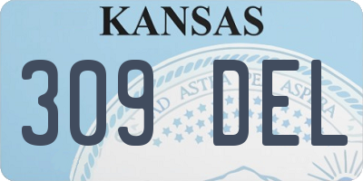 KS license plate 309DEL