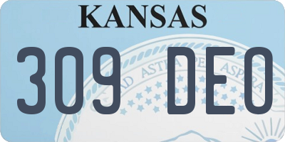KS license plate 309DEO