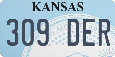 KS license plate 309DER
