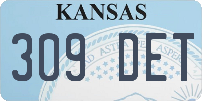 KS license plate 309DET
