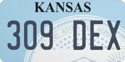 KS license plate 309DEX