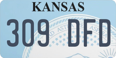 KS license plate 309DFD