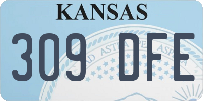 KS license plate 309DFE