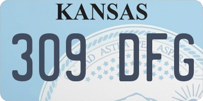KS license plate 309DFG