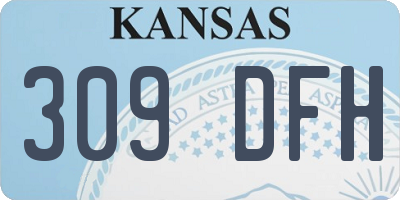 KS license plate 309DFH