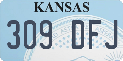 KS license plate 309DFJ