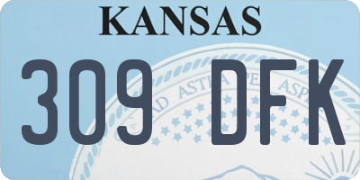 KS license plate 309DFK