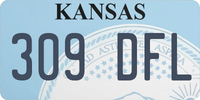 KS license plate 309DFL