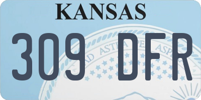 KS license plate 309DFR