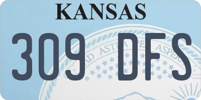 KS license plate 309DFS