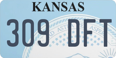 KS license plate 309DFT