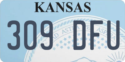 KS license plate 309DFU