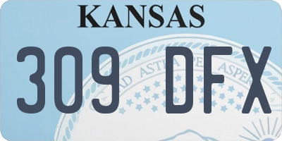 KS license plate 309DFX