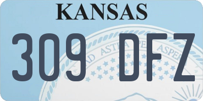 KS license plate 309DFZ
