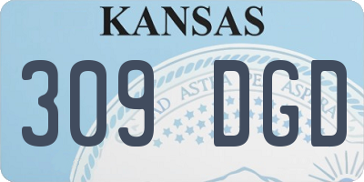KS license plate 309DGD