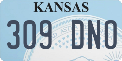 KS license plate 309DNO