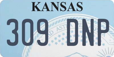 KS license plate 309DNP