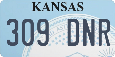 KS license plate 309DNR
