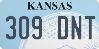 KS license plate 309DNT