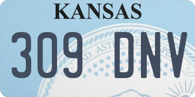 KS license plate 309DNV