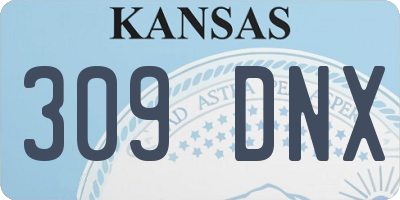 KS license plate 309DNX
