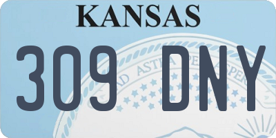 KS license plate 309DNY