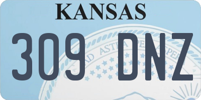 KS license plate 309DNZ