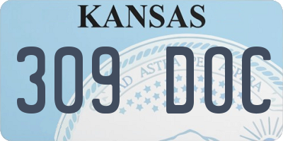 KS license plate 309DOC