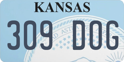 KS license plate 309DOG