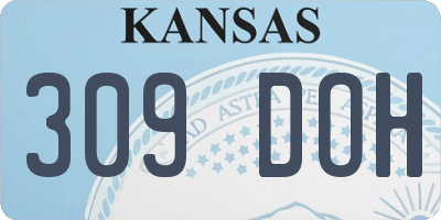 KS license plate 309DOH