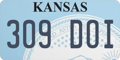 KS license plate 309DOI