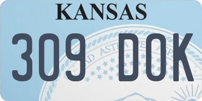 KS license plate 309DOK