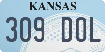KS license plate 309DOL