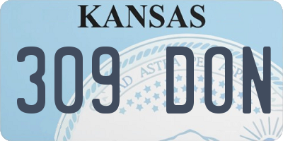 KS license plate 309DON