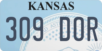 KS license plate 309DOR