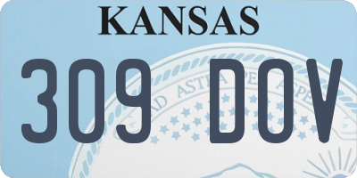 KS license plate 309DOV