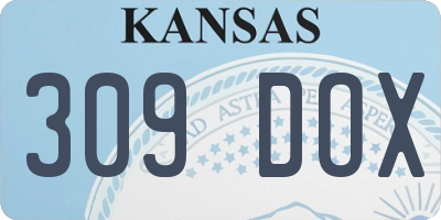 KS license plate 309DOX