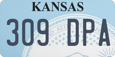 KS license plate 309DPA