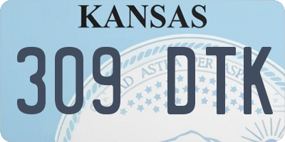 KS license plate 309DTK