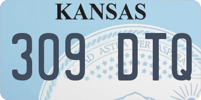 KS license plate 309DTQ