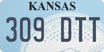 KS license plate 309DTT