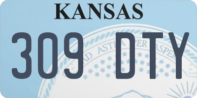 KS license plate 309DTY